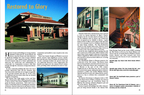 Restoration article and page design